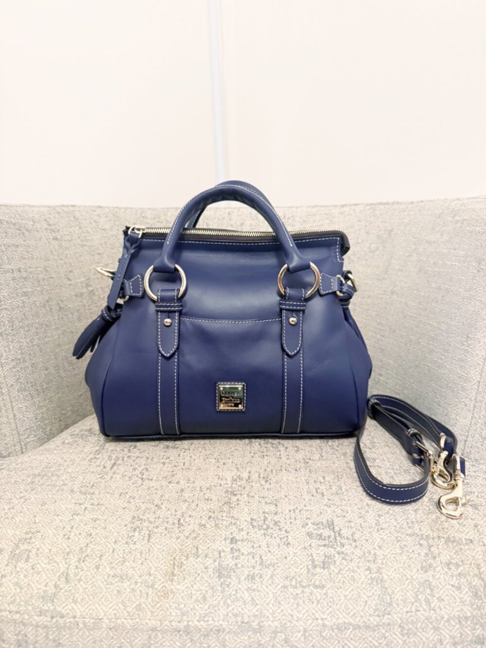 Dooney & Bourke Penrose Satchel 30 With Pocket in color Ocean